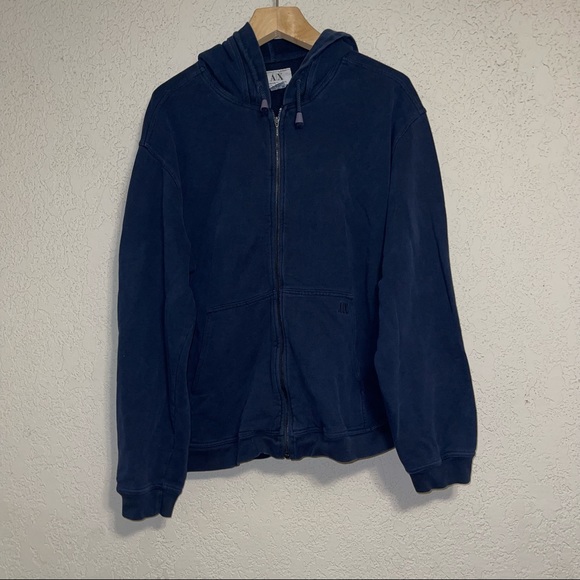 Armani Exchange navy blue hoodie size XL women - Picture 2 of 13